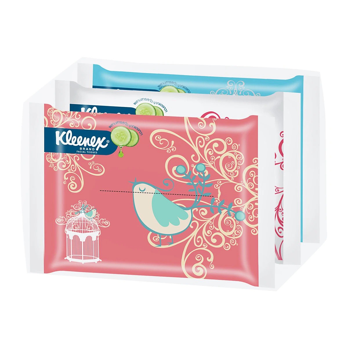 กระดาษเช็ดหน้า KLEENEX Soft Pack 50 แผ่น (แพ็ค3ชิ้น)