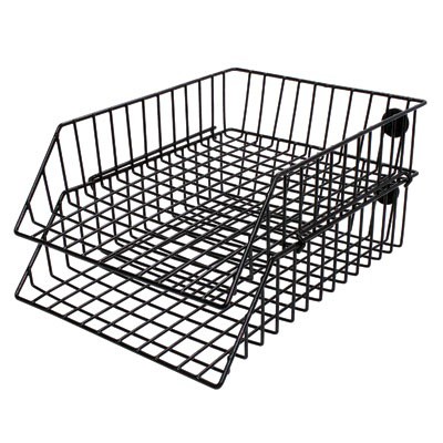 ตะกร้าลวดเคลือบ 2 ชั้น Orca สีดำ