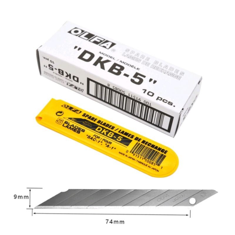 ใบมีดคัตเตอร์ OLFA DKB-5 9 มม. (1x5)