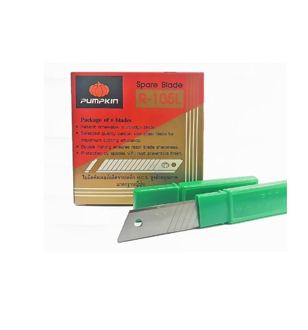 ใบมีดคัตเตอร์ Pumpkin R-105L (6ใบ)