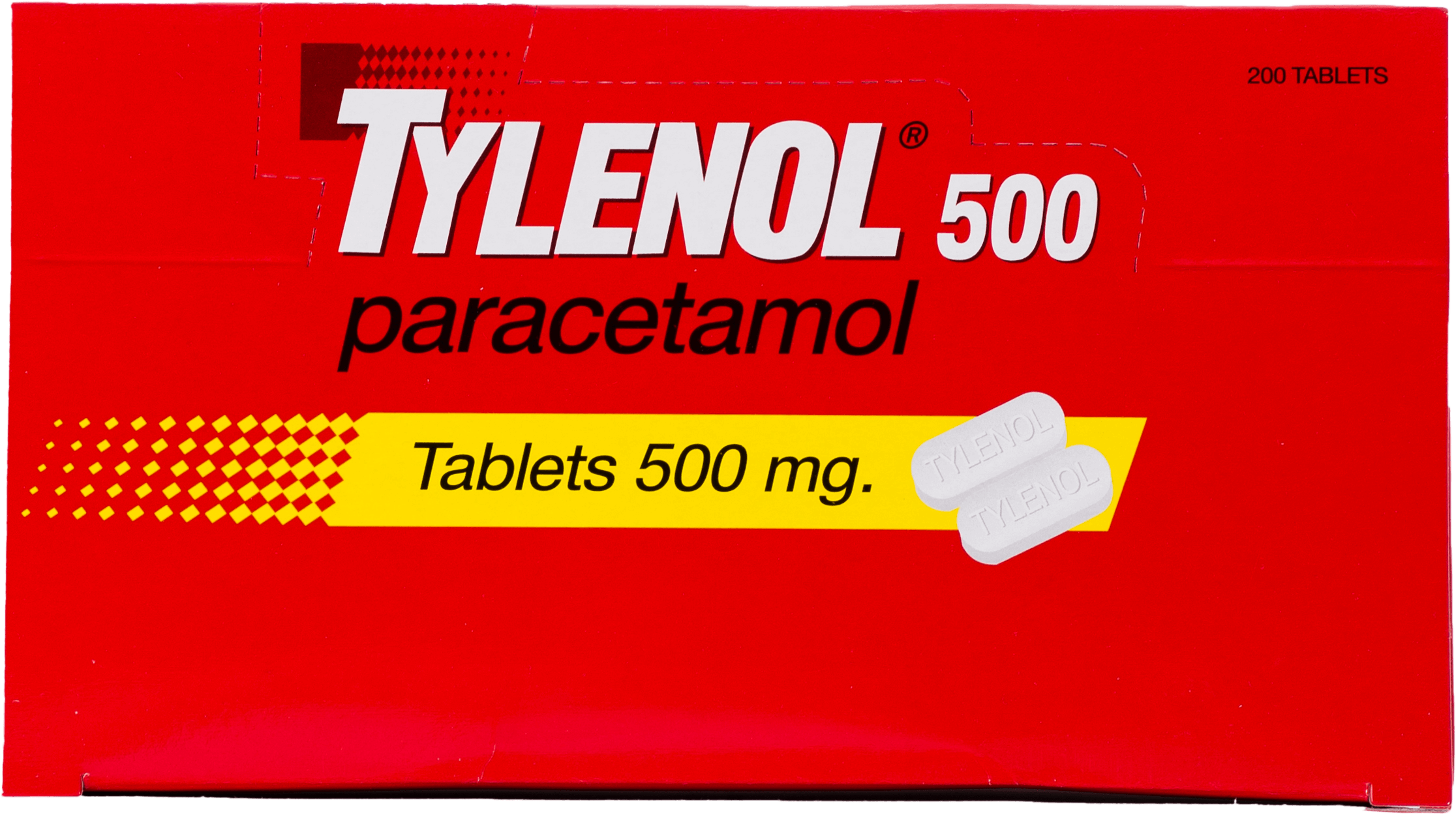 ยาเม็ดพาราเซตามอล แก้ปวดลดไข้ Tylenol 500 มก. 20 แผง 